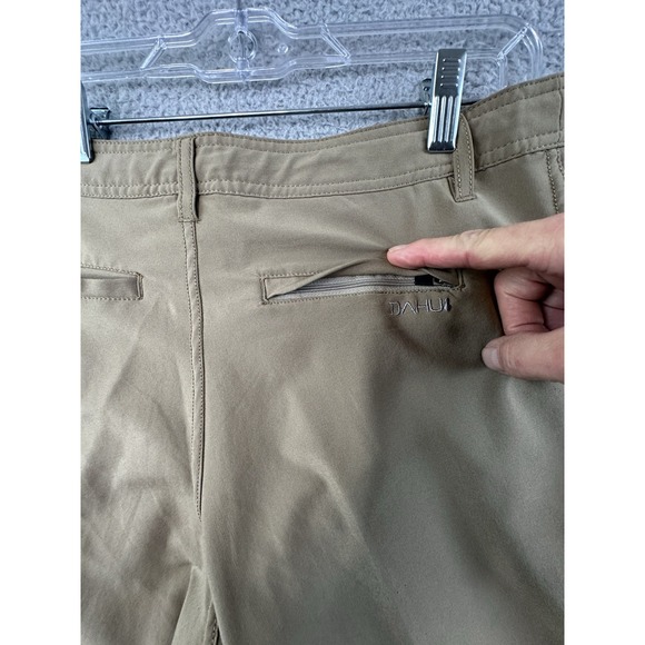 Da Hui Hybrid Shorts Mens Size 30 Tan Sports Stretch Drawstring - Picture 6 of 13